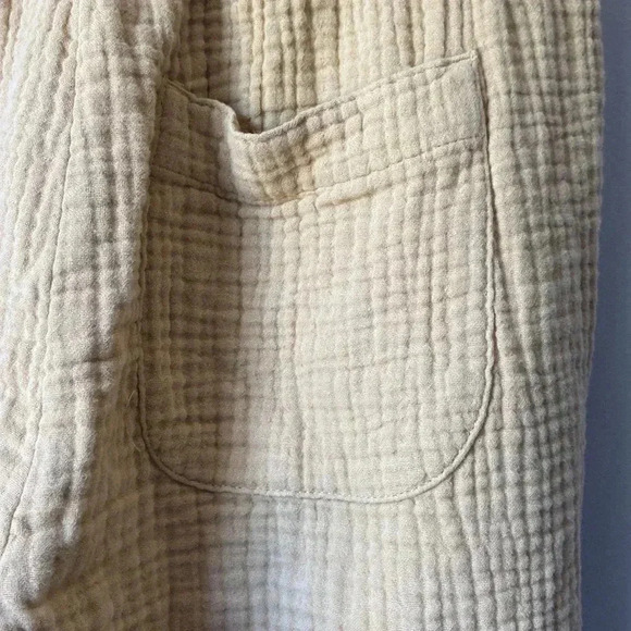 Madewell  100% Fair Trade Cotton elastic waist. Pale mustard color Size S - Picture 3 of 5